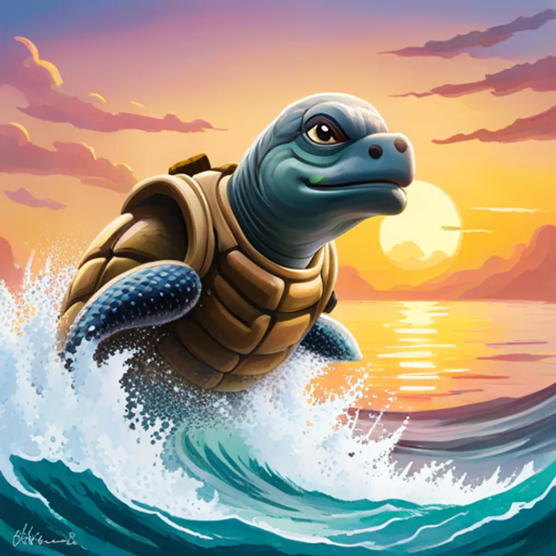 Kurma avatar as a helpful turtle during the ocean churning