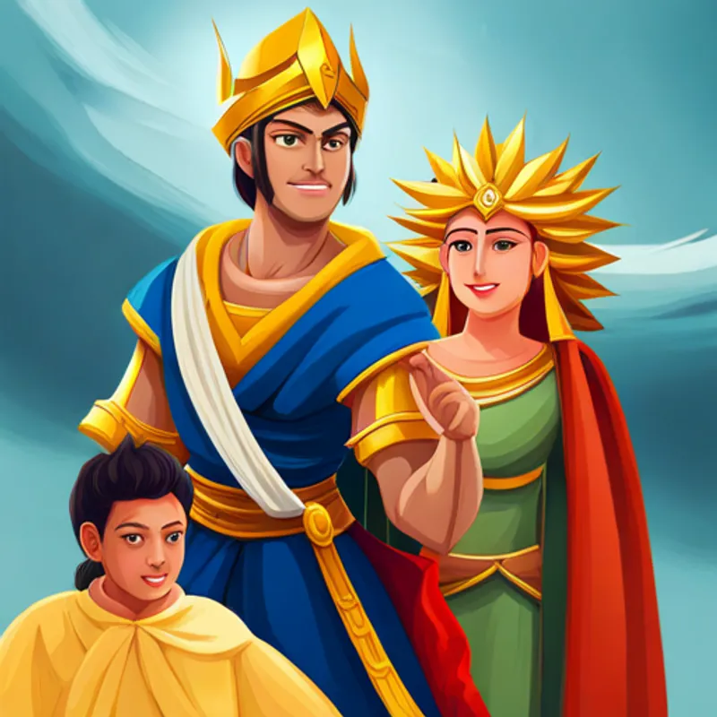 Rama avatar as a brave prince saving his wife and bringing peace