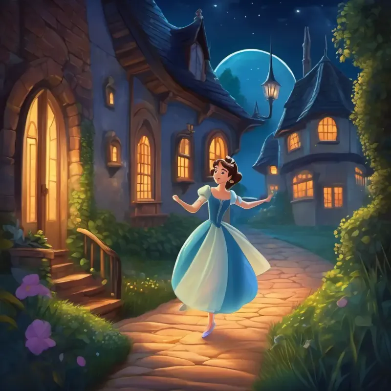 Midnight escape and the glass slipper, playful and dramatic
