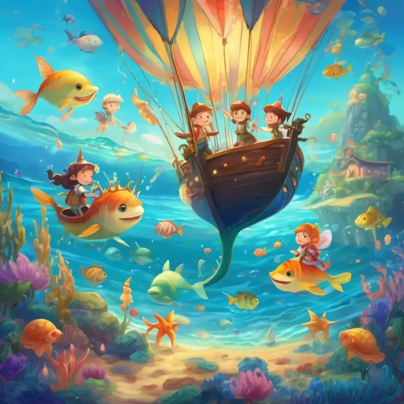 The sea fairies inviting all the sea creatures to their carnival, bringing joy to the entire sea