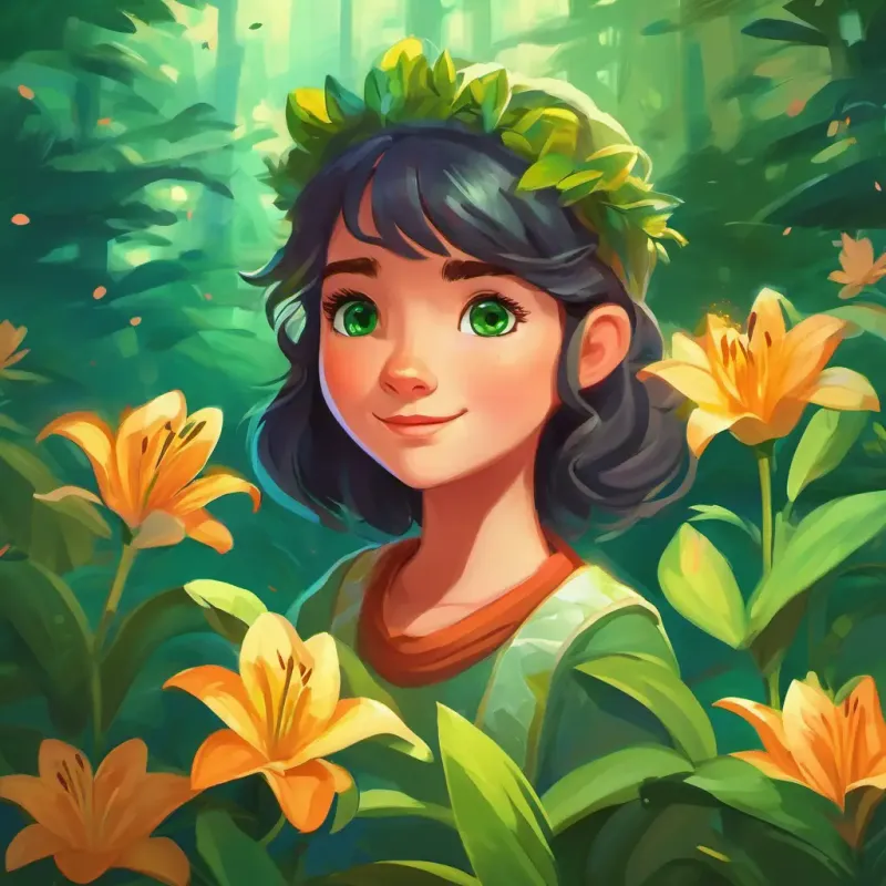 Lily: Fair skin, sparkling green eyes, adventurous spirit and her friends demonstrate kindness and bravery while facing challenges and helping others.