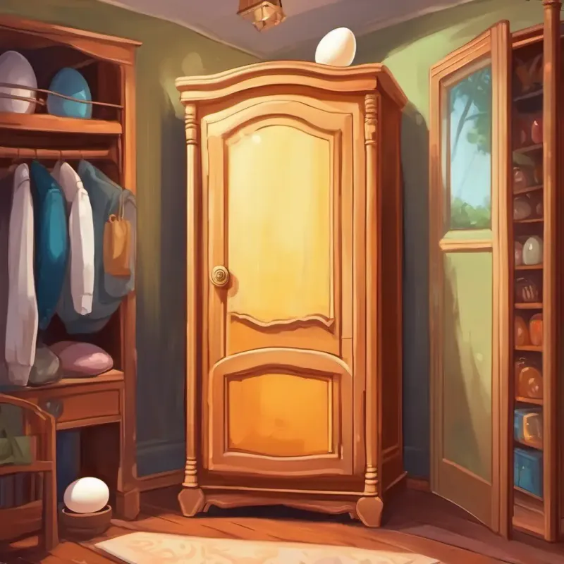 Egg in the wardrobe, mysterious sounds