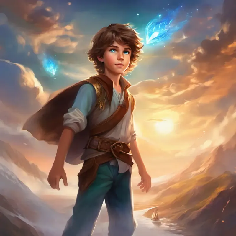 Voices warn Brave boy with brown hair, blue eyes, spirited adventurer to leave as he tries to flee.