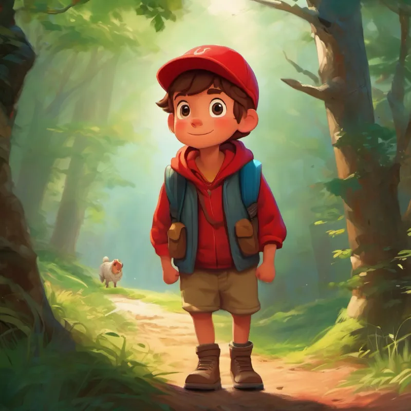 Surprise reveal of a connection to Boy with brave heart, wearing a red cap, curious eyes's friend Sue.