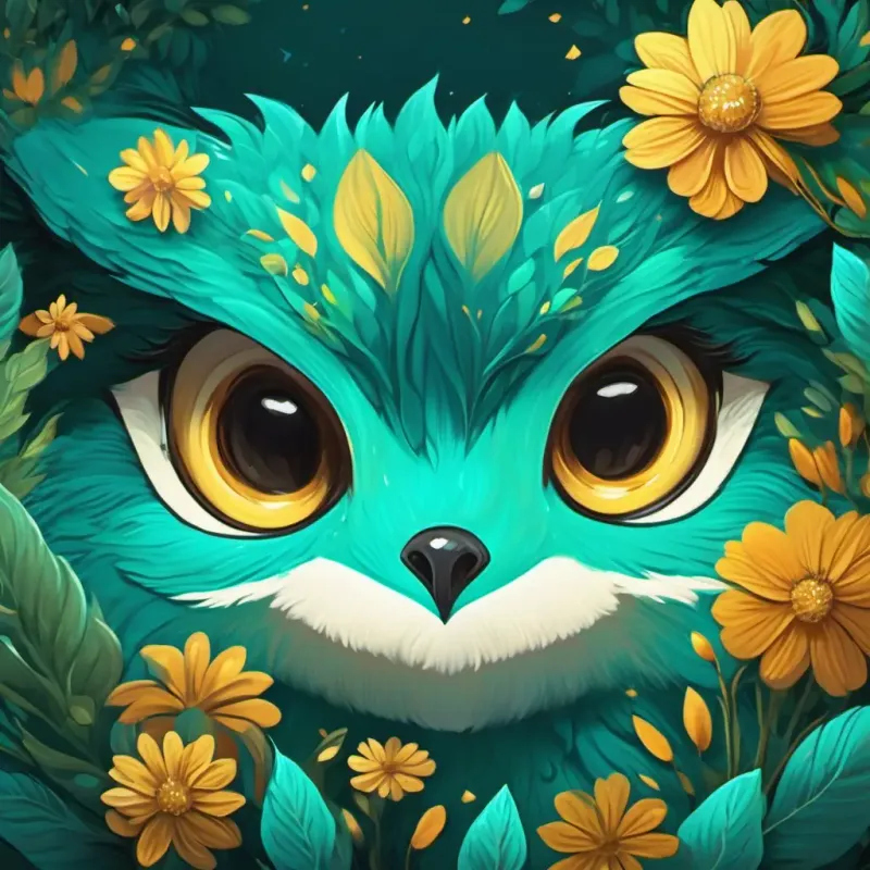 Cheerful teal color with bright, sparkling eyes's transformation into a respected member of the forest and the overall impact of positive communication.