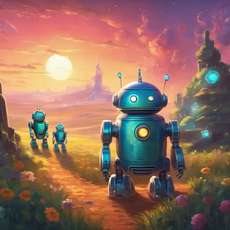 Introducing the three robot friends and their mission in the galaxy.