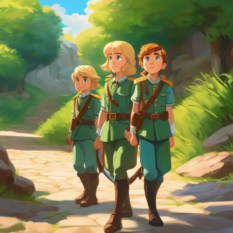 The guards being mean and making Brown hair, blue eyes, brave and smart and Blonde hair, green eyes, brave and adventurous want to escape even more