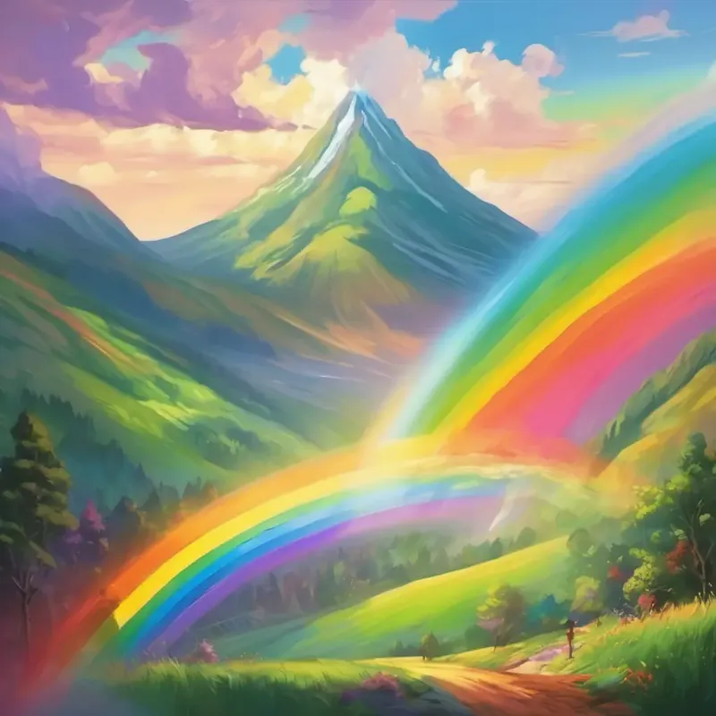 The first colors of the rainbow painting and their meanings.