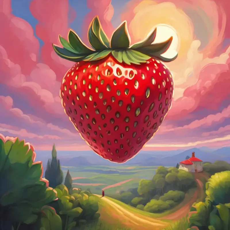 Revelation that the object is a strawberry.