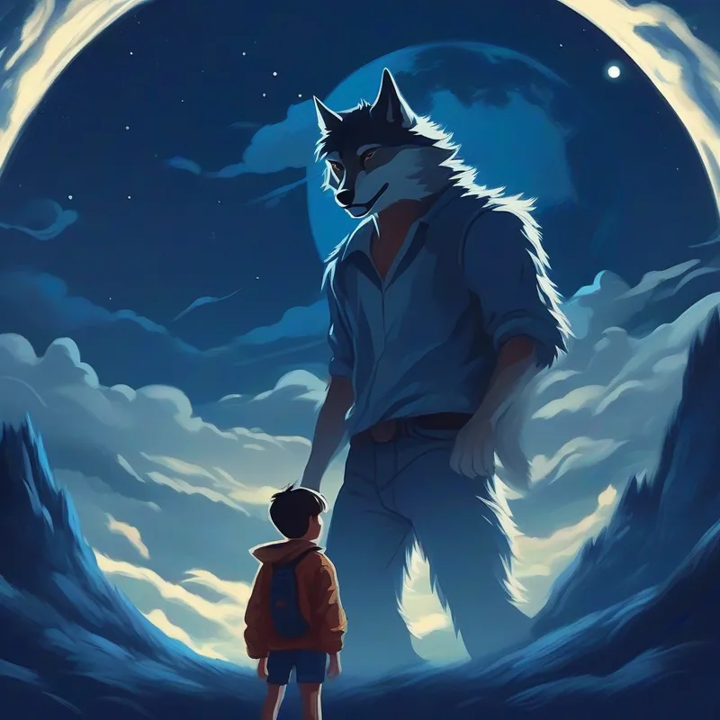 Jack - the boy with the ability to transform into a wolf transforming into a wolf under the full moon