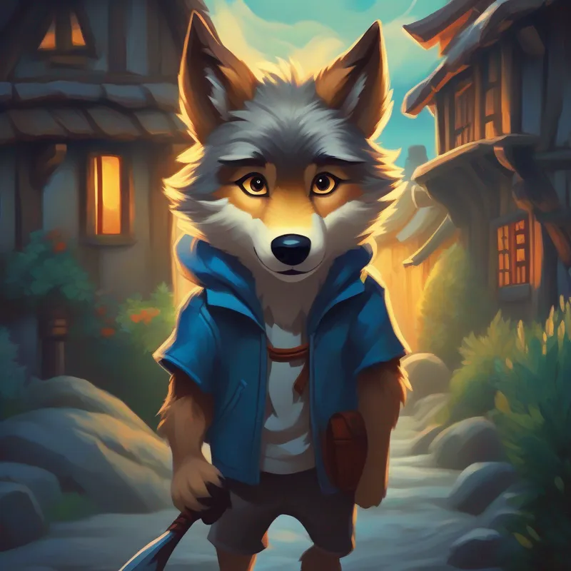 Jack - the boy with the ability to transform into a wolf, as a wolf, protecting the village with wisdom and responsibility