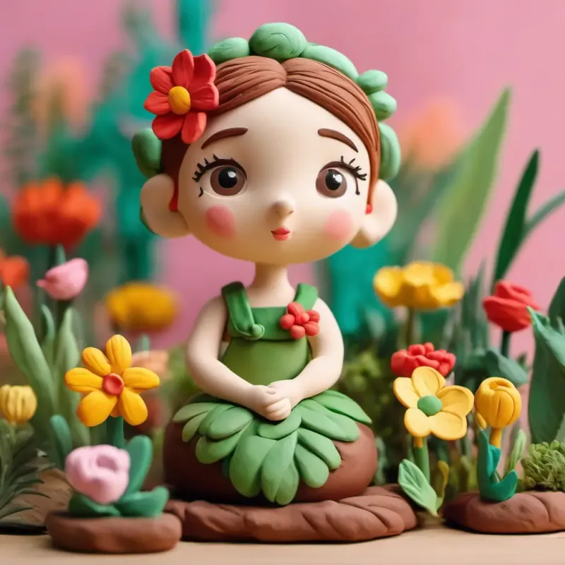 Introduction of character Young girl, pure of heart, eyes wide with curiosity and innocence, discovery of the garden