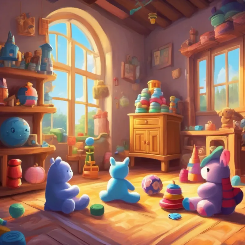 The socks and the toys create a toy castle and become like family.