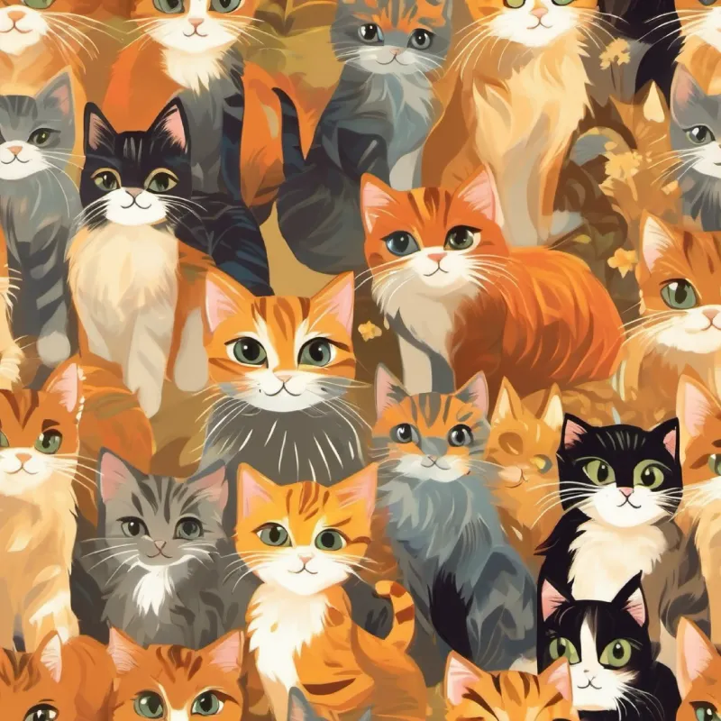 Morning reveals the kittens, each with a unique pattern