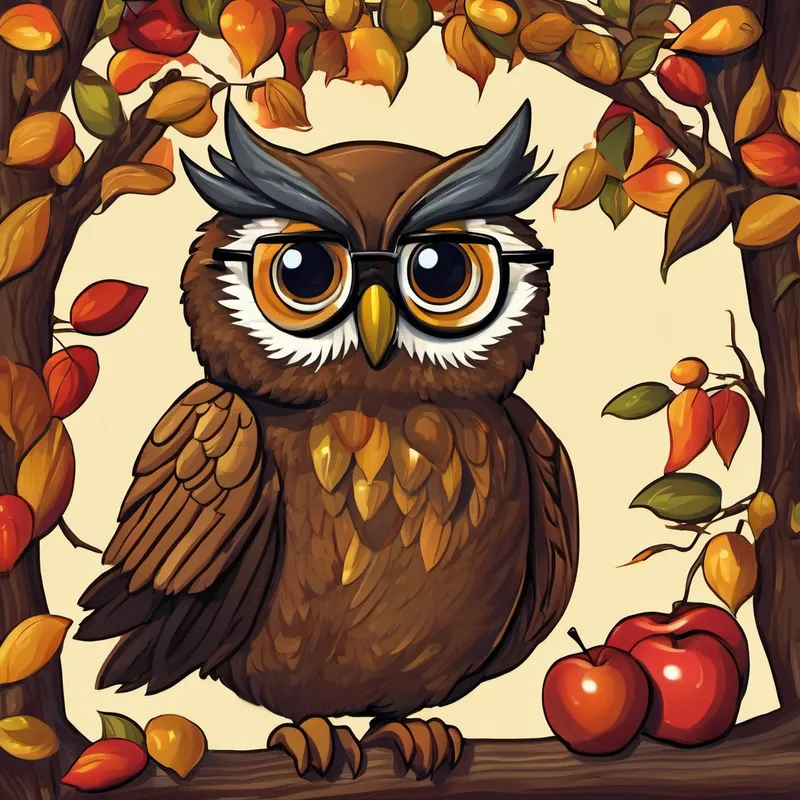 Dexter (wise old owl, brown feathers and spectacles) nodded and said, "Exactly! You were able to divide 7 into three groups of two apples, but there was one apple left over This leftover apple is called a remainder So, the answer to your division problem would be 2 with a remainder of 1"