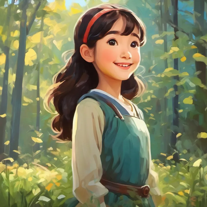 A girl with a kind smile and obedient