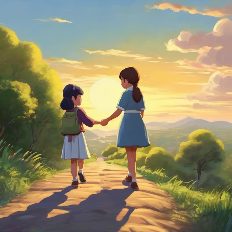 A girl helping someone in need