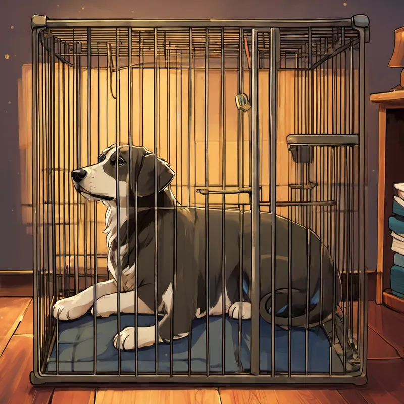 After a series of clever maneuvers, Toby reached the room where Trina was held. She was curled up in a small cage, frightened but holding onto hope. Toby gently nudged the cage's bars with his head, trying to break them open. Just as Toby was about to give up, Oliver whispered, "Believe in yourself, Toby. Use your mighty horn to break free."