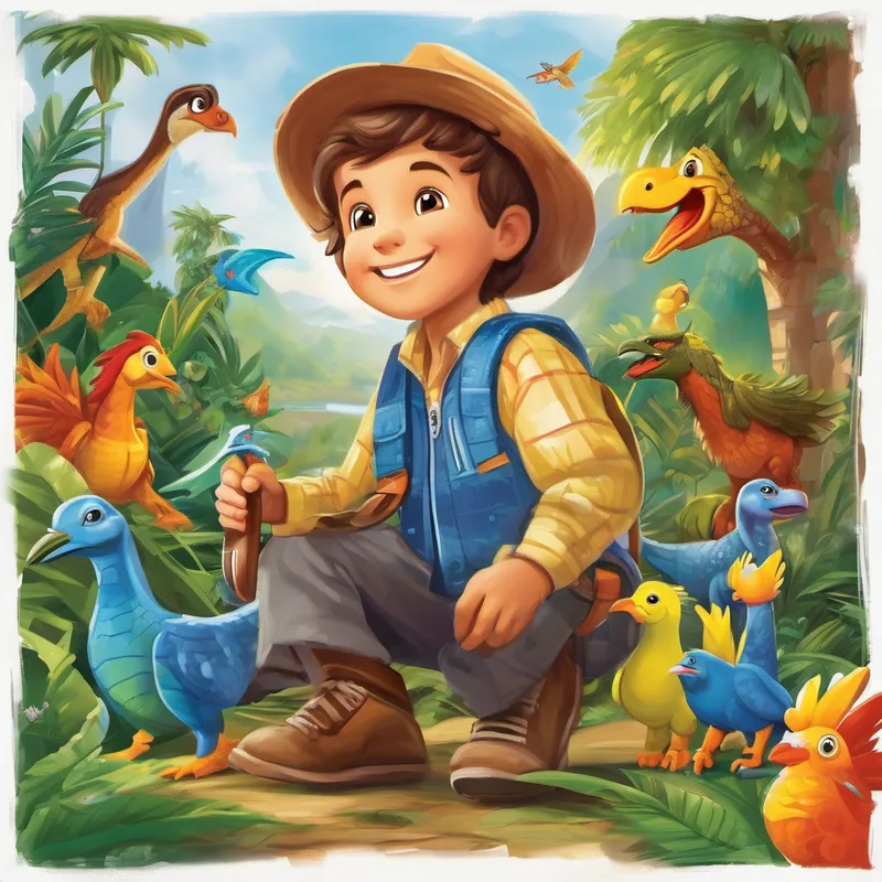 With each step, Charlie's confidence grew stronger. He realized that his love for dinosaurs, chickens, and Legoland made him special and unique. His enthusiasm and imagination were like superpowers that allowed him to create fantastic worlds and make others smile. Charlie's self-esteem bloomed like a beautiful flower, and from that day forward, he believed in himself more than ever before. He shared his discoveries and creations with others, spreading happiness wherever he went. And whenever he felt unsure, he would remember his magical adventure with Dino and the amazing journey of self-belief.