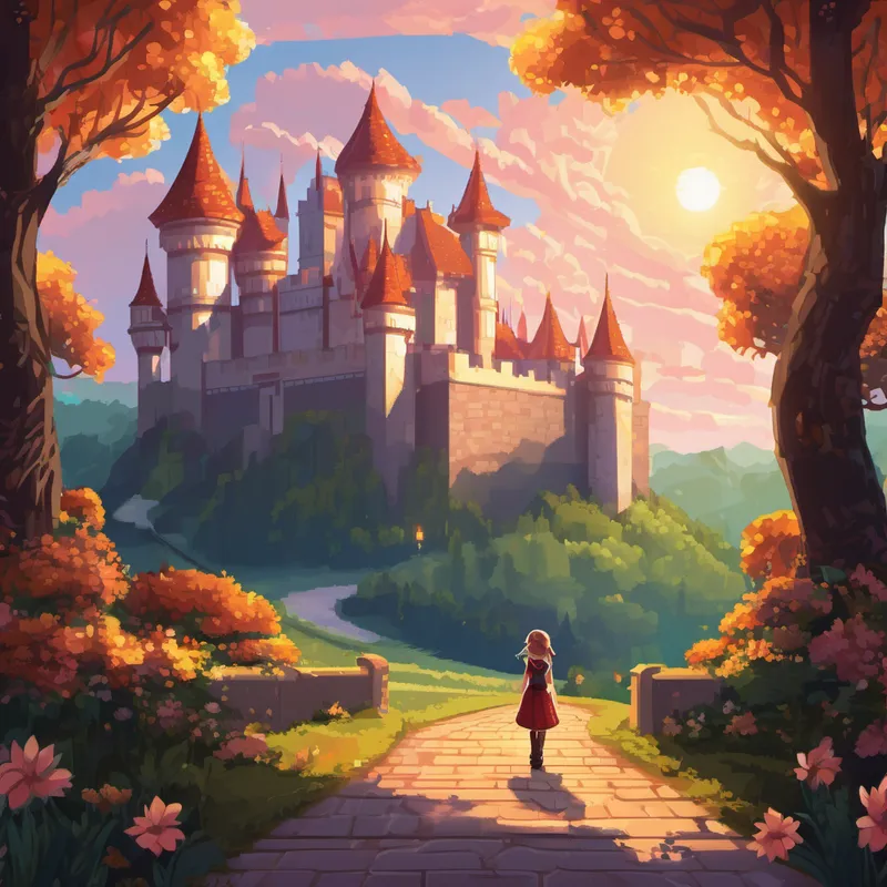 But as the sun began to set, Alys knew it was time to say goodbye to her dream world. She returned to her castle, feeling grateful for the magical dreams she had experienced that night. As she drifted off to sleep, Alys felt excited for the possibilities her dreams held for her. Every night, she knew that she could visit the castles and ride with Sparkle again. With these dreams, Alys discovered that she had the power to create her own magical kingdom and be the princess she always wanted to be.
