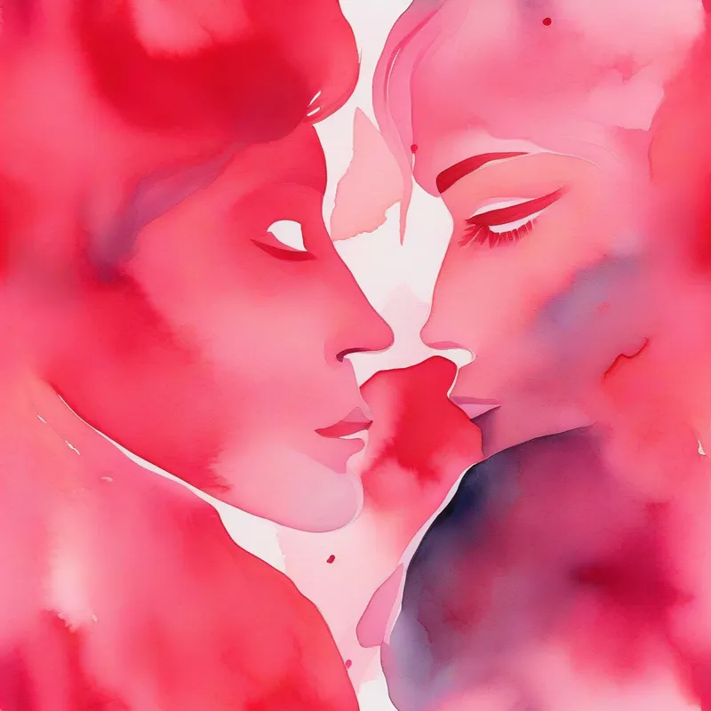 Confession of true feelings, red and pink colors representing love