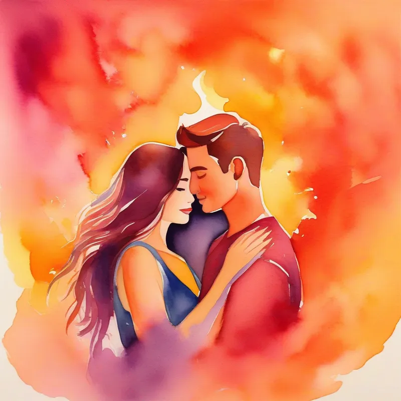 Strong love and commitment, warm and glowing colors