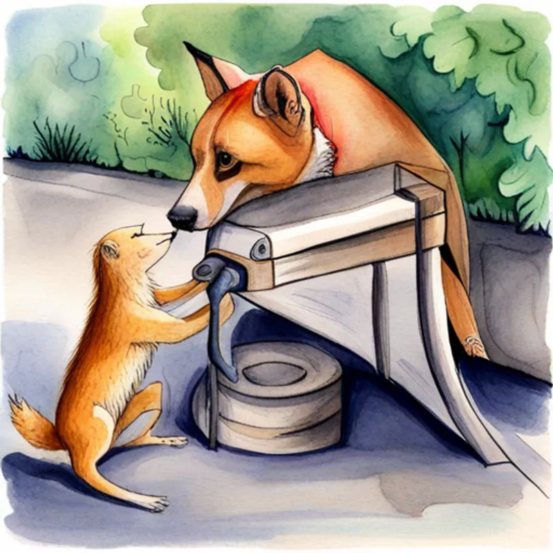 Animals helping each other with their special talents