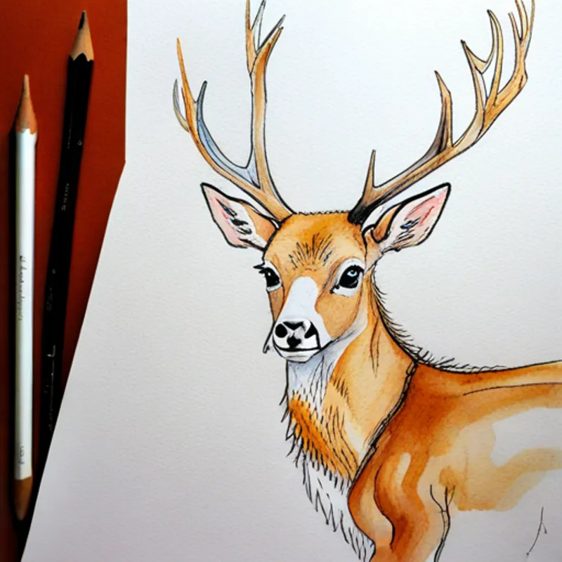 Kind Kind deer with a gentle look caring for sick animals