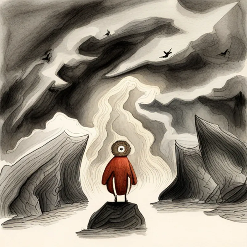 Animals scared during a big storm