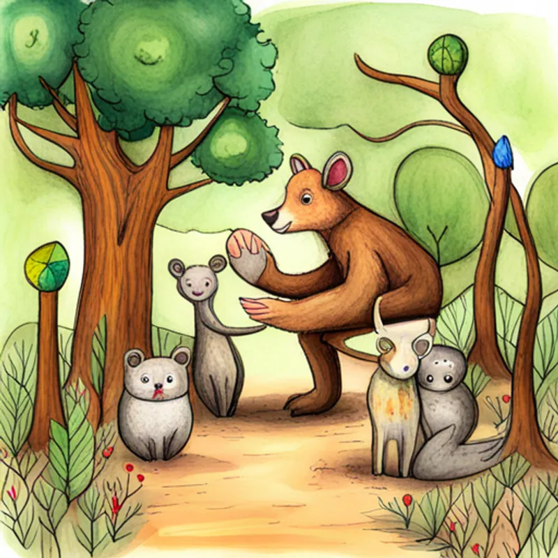 Animals living happily ever after in the saved forest