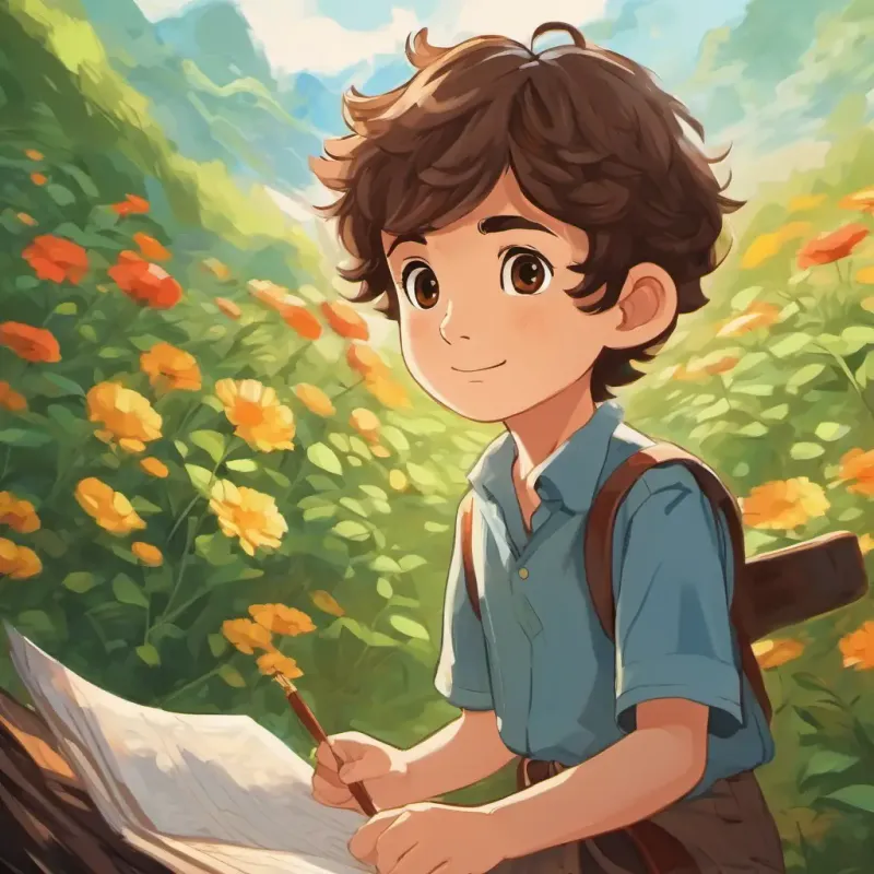 Eli has short brown hair and lively brown eyes determined to spread peace