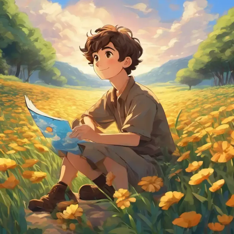 Eli has short brown hair and lively brown eyes spreading his message of peace worldwide