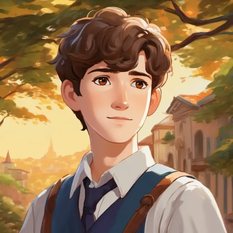 Eli has short brown hair and lively brown eyes talking to leaders about peace