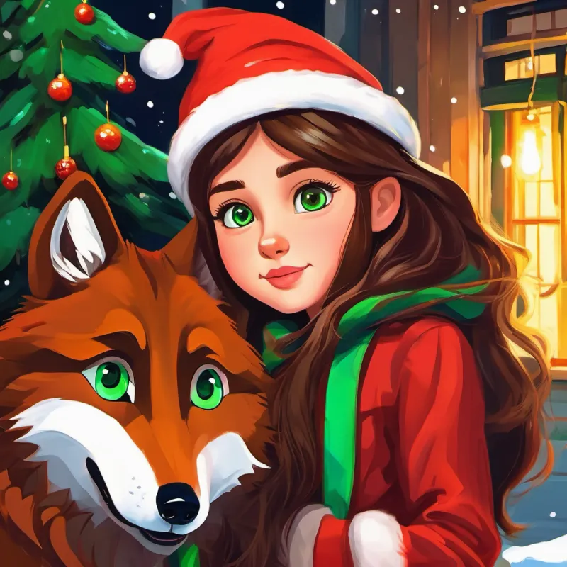 Curious girl, long brown hair, bright green eyes and wolf plan to find a cure.