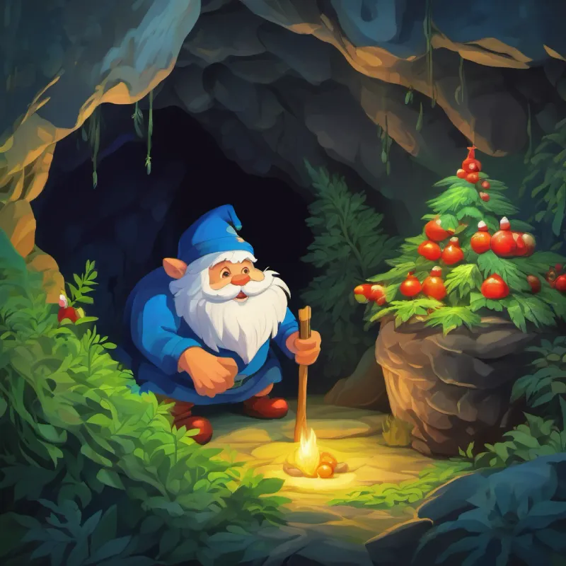 Herb in a cave, guarded by trolls with riddles.