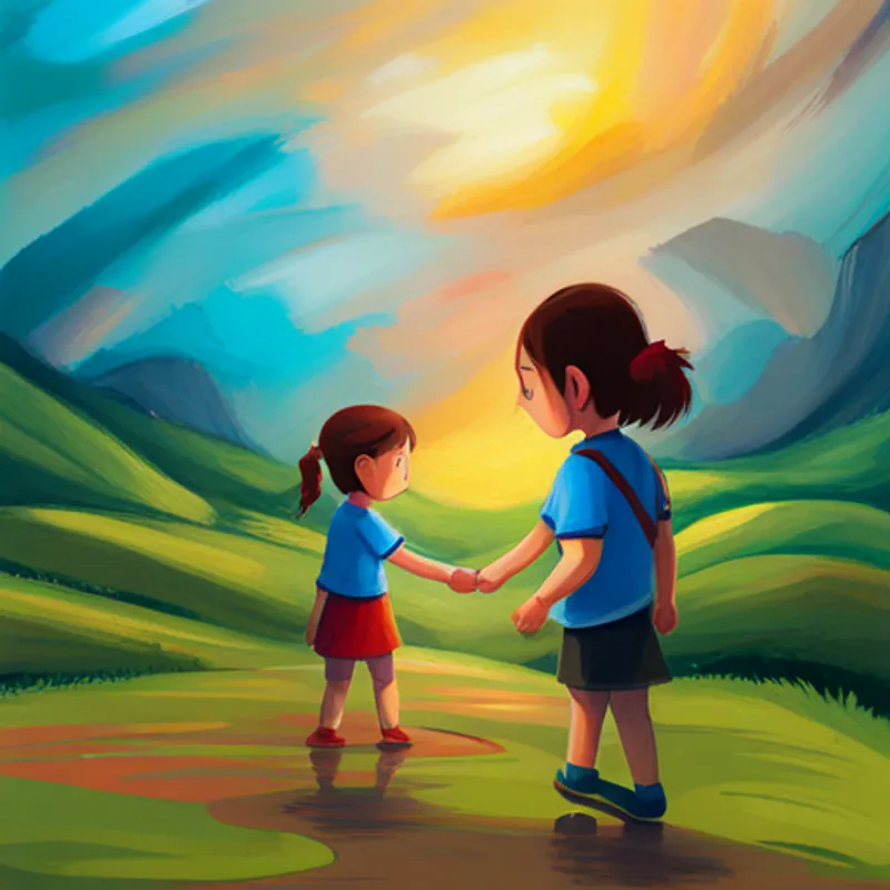 girlren holding hands, showing bravery and unity