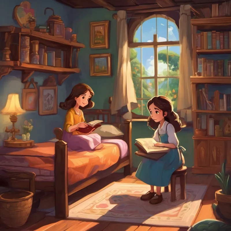 Once upon a time, in a small village called Alegria, there lived a young and curious girl named Sofia. Sofia was always full of questions and had a thirst for knowledge. One day, as she was lying in her cozy bed, she asked her mom, "Mommy, what are the most important things in life?" Her mom smiled and sat down on the edge of the bed. She began to tell Sofia a story, a special bedtime story about "Coisas Importantes da Vida" (Important Things in Life).