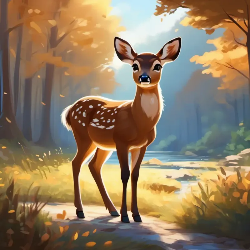 A young deer with big, gentle eyes and a soft, brown coat becomes a source of comfort and encouragement, spreading the lessons she learned.