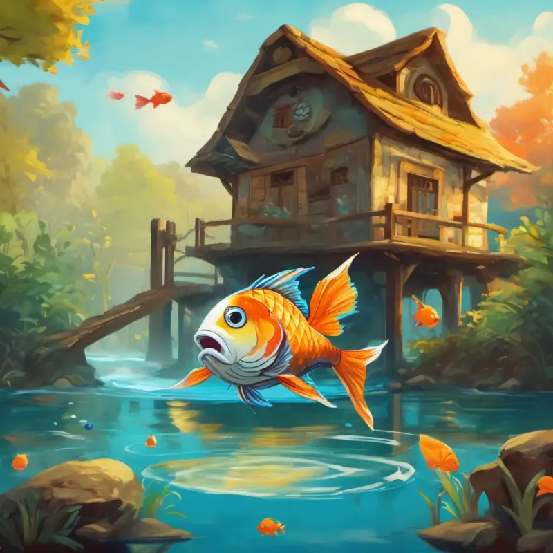 The fish respond to the repaired water pump.