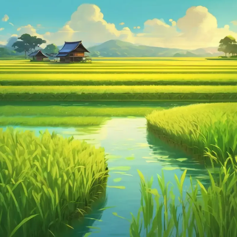 The water returns, rice field flourishes.