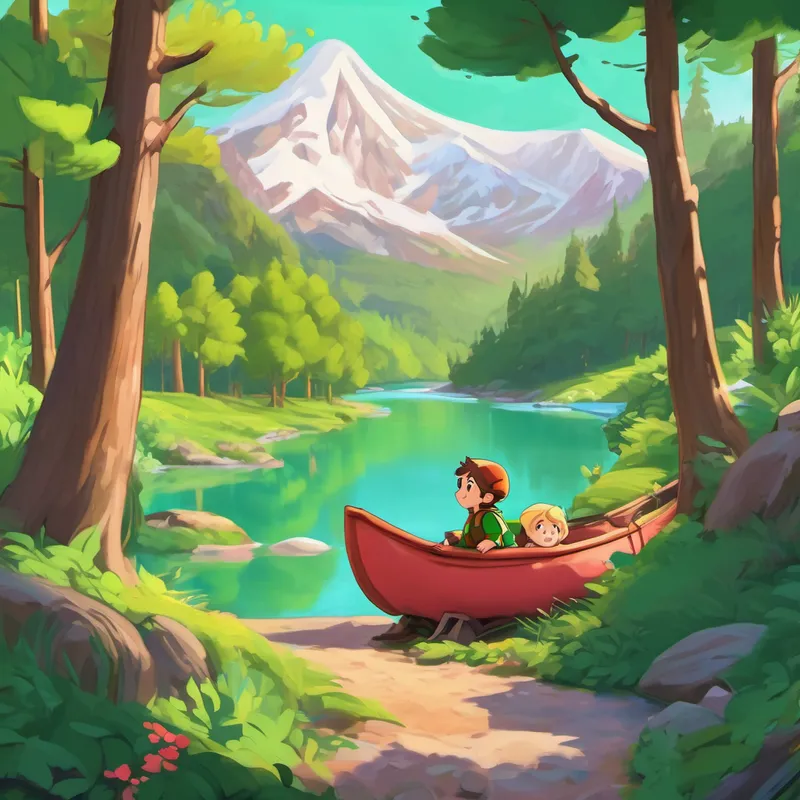 Dottie is a little elf with green clothes and pointy ears She has brown eyes and rosy cheeks and Dave followed the dream trail while passing a colorful forest, a flowing river, and a big mountain with snow on top. At the end, they found Timmy sleeping in his comfy bed.