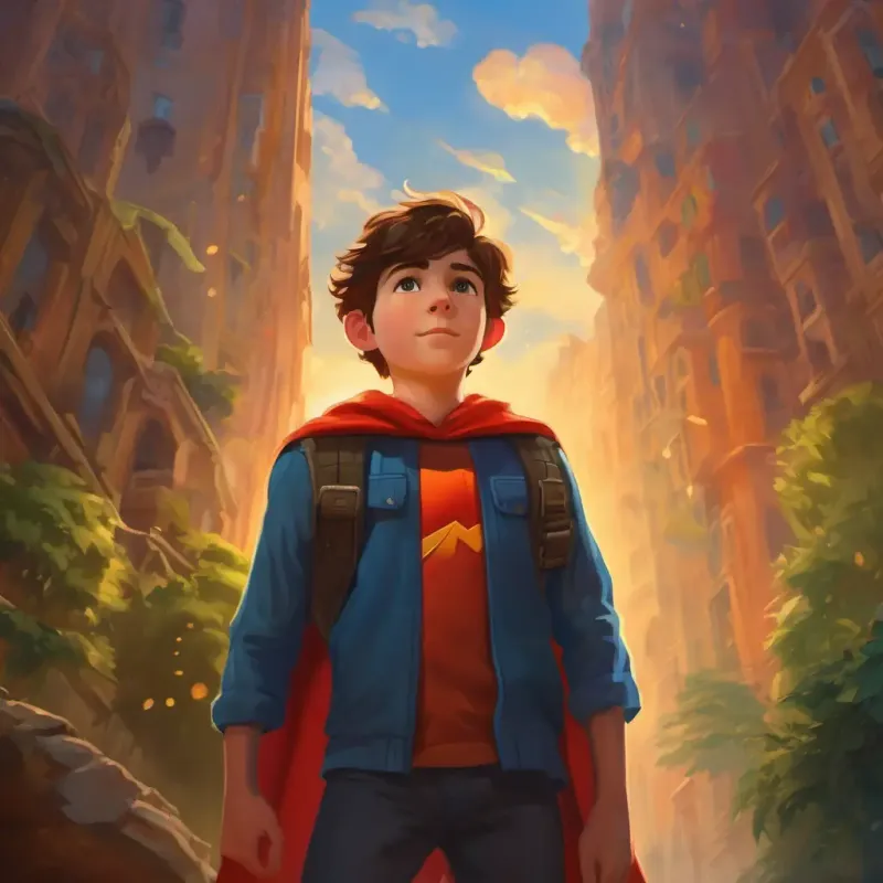 Introducing Sam, a 12-year-old boy, dreaming of becoming a superhero