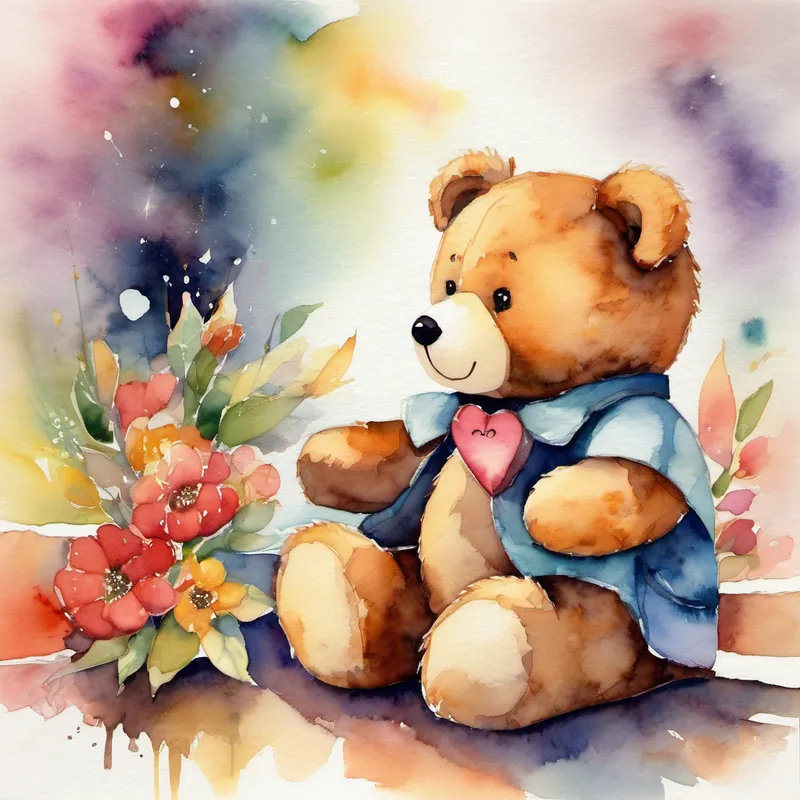 He would hug you when you're sad, and wipe away your tear,Whispering gentle words, "I'll always be right here." Lovey the teddy beartaught us to be kind, to love others without a doubt,To help those who are in need, and never leave them out.
