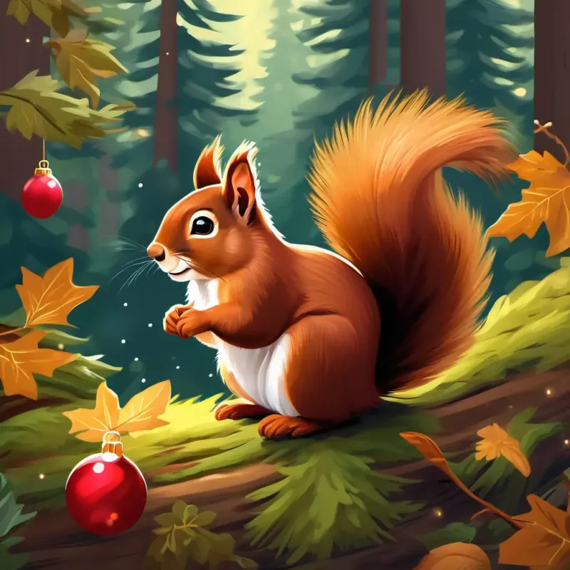 Introduction to A brown squirrel with a mischievous glint in his eyes the squirrel and the forest setting.