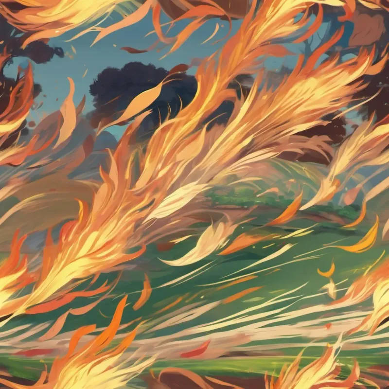 Tim running energetically across the field, his feet moving like dancing flames.
