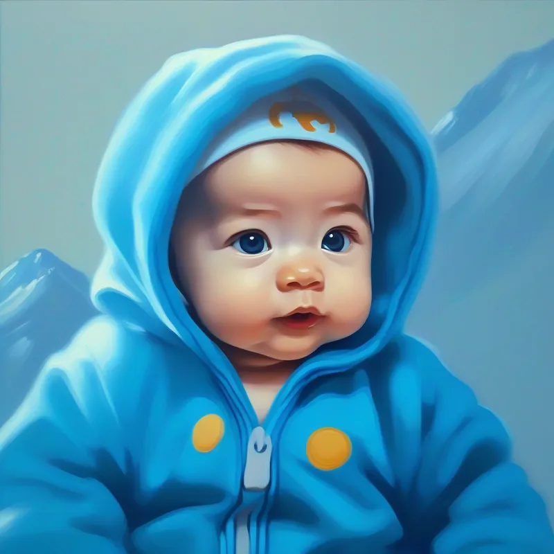Baby Baby in blue onesie in a blue onesie