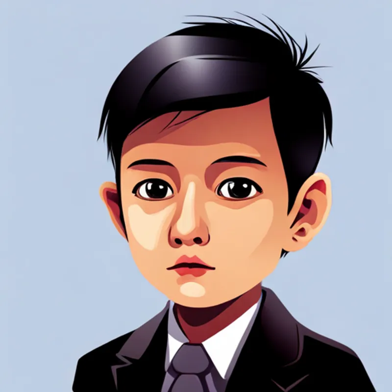 Asian baby boy with big round eyes, a baby boy with big round eyes