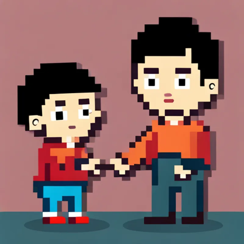 Asian baby boy with big round eyes's dad meeting him for the first time