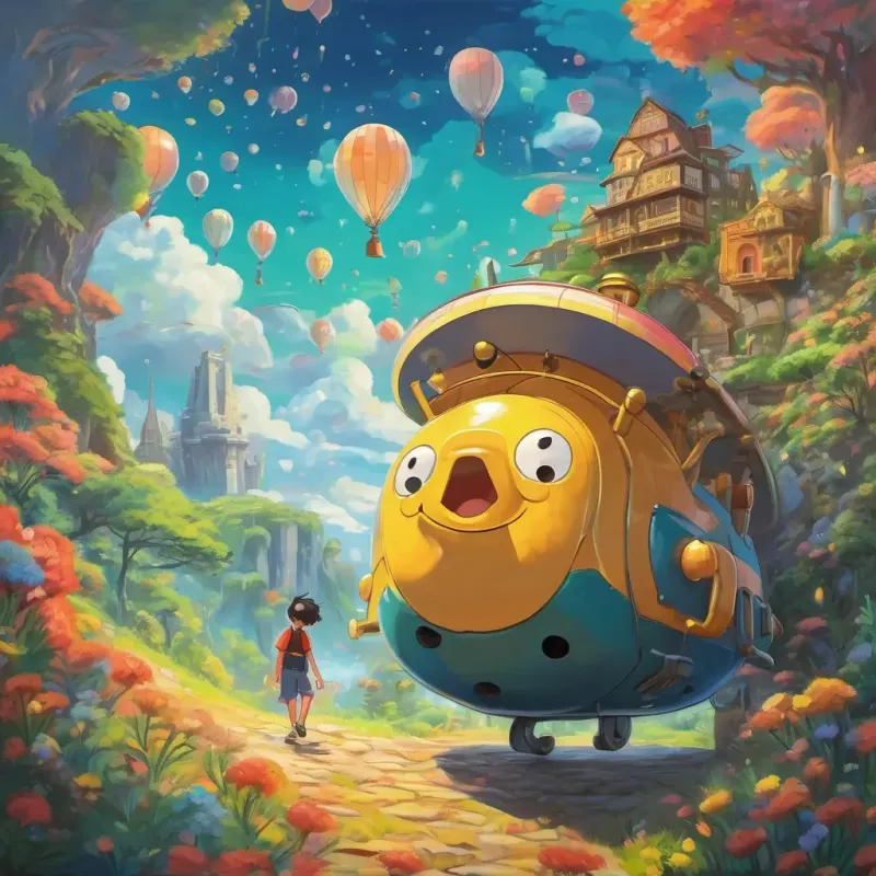 Booble Bob happily dissolving, surrounded by memories of his adventures.