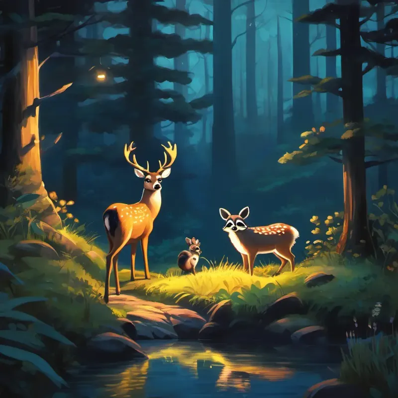 Learning how to see and explore in the dark from the deer and the raccoon